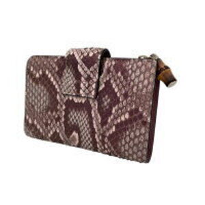 Gucci Python Wallet Bifold Bamboo Double AT GG